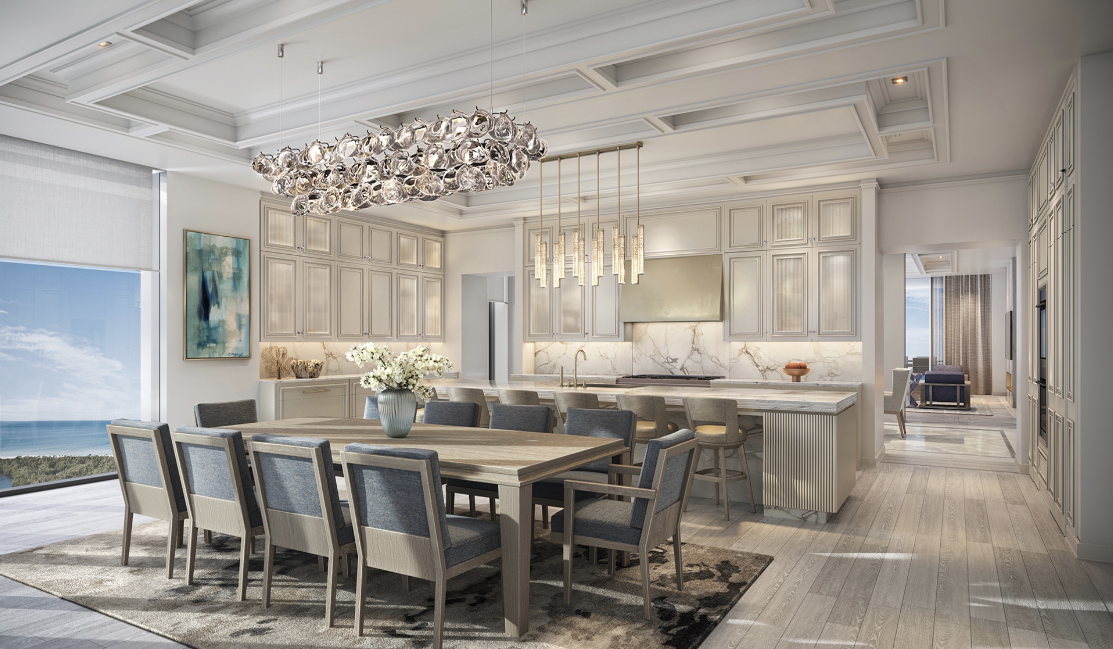 Kitchen scene at Epique in Pelican Bay